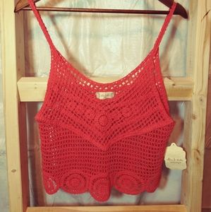 Crocheted crop top